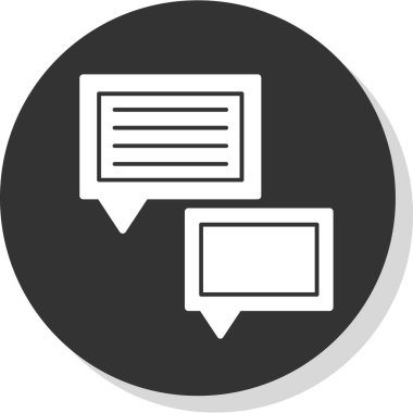 Konuşma baloncukları simgesi, vektör illüstrasyonu