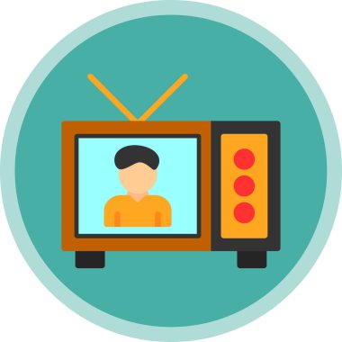  Tv Web simgesi, vektör illüstrasyonunu göster 