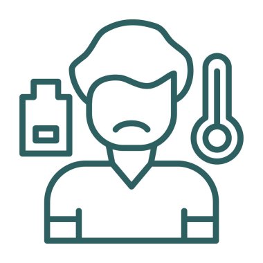 Üzgün adam düz vektör simgesi