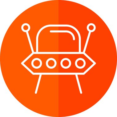 uzay gemisi kapsülü ikon vektör çizimi