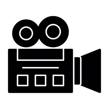 Video kamera. Web simgesi basit illüstrasyon