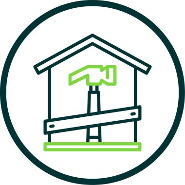 Ev Onarımı Web simgesi vektör illüstrasyonu