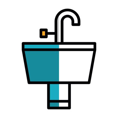 Su Musluğu. Basit illüstrasyon