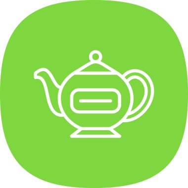 Çaydanlık ağı simgesi. Basit resimleme                           