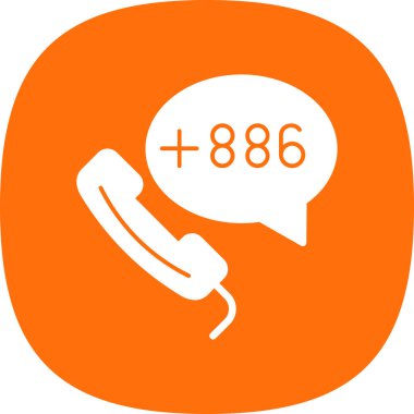 Tayvan telefon numarası Web simgesi çizimi