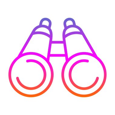 Dürbün simgesi, vektör illüstrasyonu basit tasarım