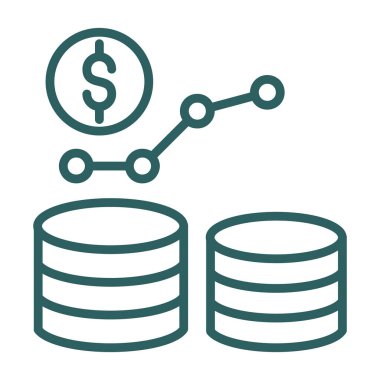 veri analiz çizgisi simgesi, vektör ve illüstrasyon, analitik imza, vektör grafikleri