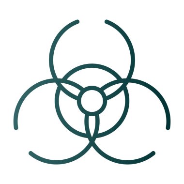 Beyaz arkaplanda biyolojik tehlike işareti