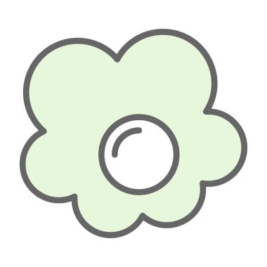 Kızarmış yumurta simgesi, vektör illüstrasyonu