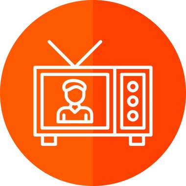  Tv Web simgesi, vektör illüstrasyonunu göster 