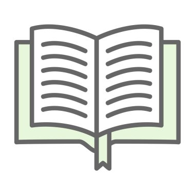 Kitap vektör simgesi, resimleme okunuyor