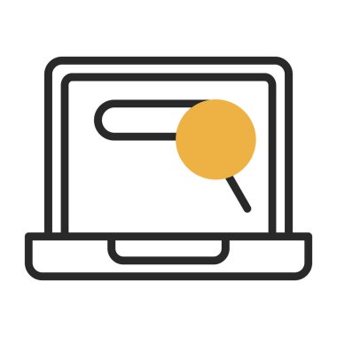 Büyüteç simgesi, düz stil, arama sembolü. Vektör illüstrasyonu