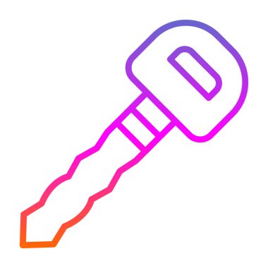 Araba anahtarı. Web simgesi basit illüstrasyon              