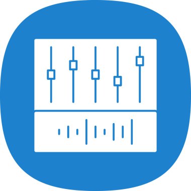 Basit Ekolayzır simgesi, vektör illüstrasyonu