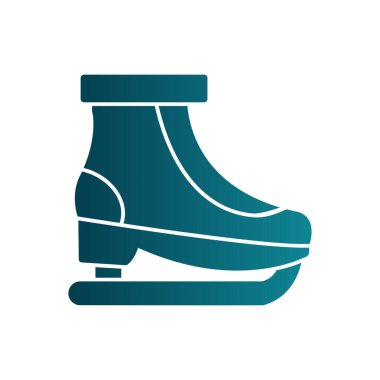 Buz pateni ikonu. Basit vektör illüstrasyonu