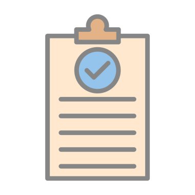 Kontrol listesi simgesi vektör illüstrasyonu