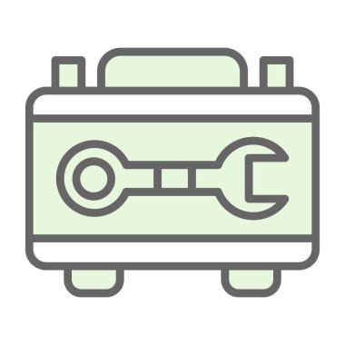 araç kutusu simgesi, vektör illüstrasyonu basit tasarım