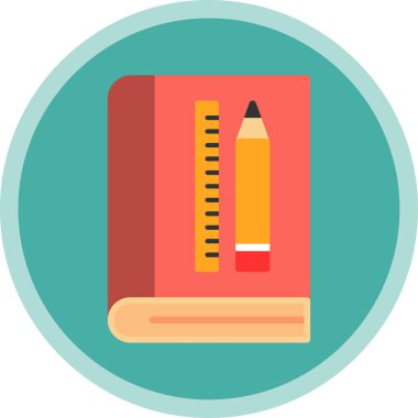 Kitap simgesi, vektör illüstrasyonu basit tasarım