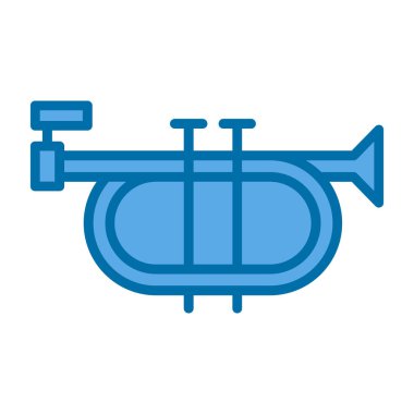 Trompet. Web simgesi basit illüstrasyon