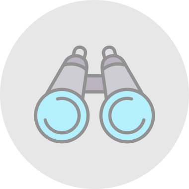 Dürbün simgesi, vektör illüstrasyonu basit tasarım