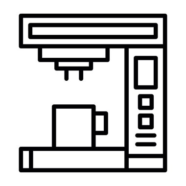 kahve makinesi ikon vektör illüstrasyonu