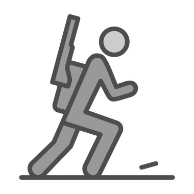 Adam golf ikonunu oynuyor, taslak tarzı