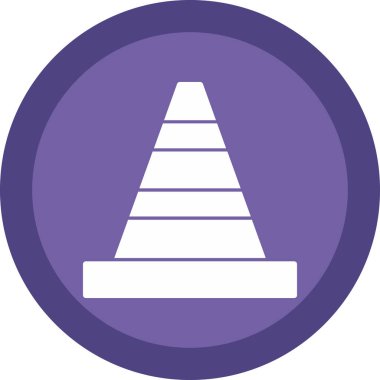 Trafik konisi simgesi, vektör illüstrasyonu basit tasarım