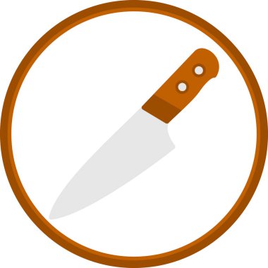 Bıçak düz simgesi, vektör illüstrasyonu 