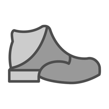 Beyaz arkaplanda izole edilmiş ayakkabı simgesi vektörü, saydam ayakkabı işareti