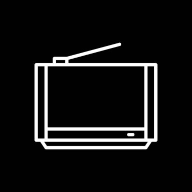 televizyon web simgesi vektör illüstrasyonu