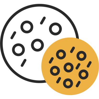 Vektör illüstrasyonu, Çerez simgesi element arkaplanı            