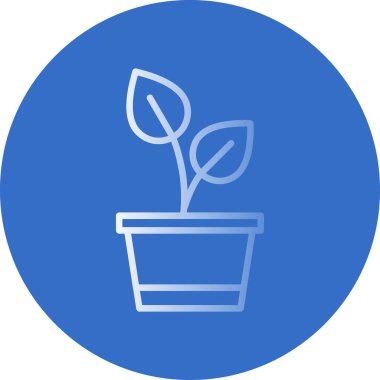 Saksı bitkisi. Web simgesi basit illüstrasyon 