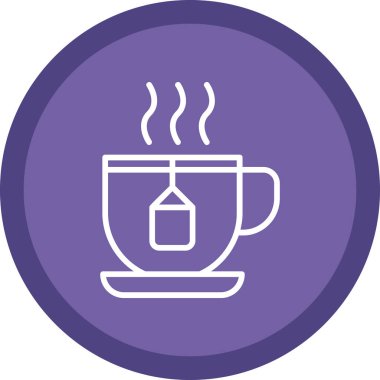 Fincan çay poşeti simge vektör çizim ile