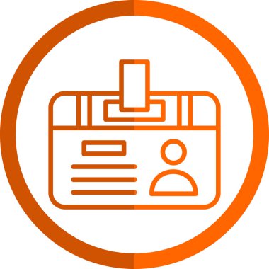 Kimlik kartı web simgesi, vektör illüstrasyonu 