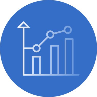 Diyagram vektör renk çizgisi simgesi 