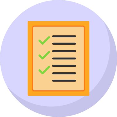 Kontrol listesi. Web simgesi basit illüstrasyon