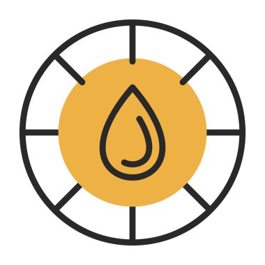 su damla izole simgesi tasarım