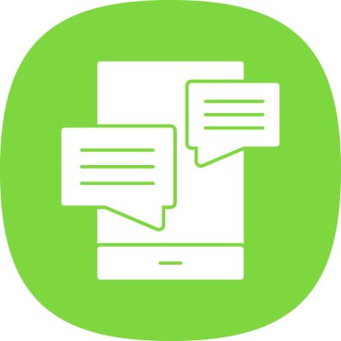 Mesaj var. Web simgesi basit illüstrasyon