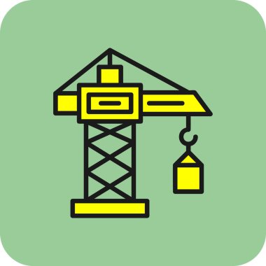 Yapı vinci simgesi web basit illüstrasyon