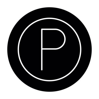 araba park simgesi vektör illüstrasyon                  