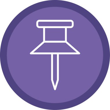 Pin simgesi, vektör illüstrasyonuna bas