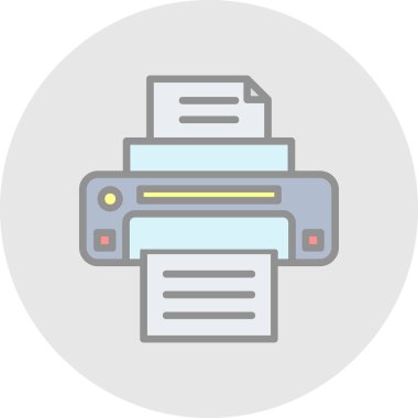  yazıcı web simgesi basit illüstrasyon