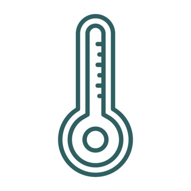 sıcaklık simgesi. Termometre vektör simgesinin basit çizimi