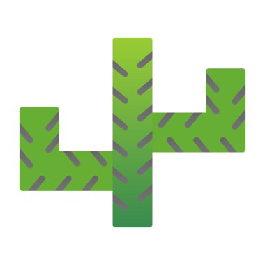 Kaktüs simgesi web ve mobil uygulama tasarımınız için beyaz arkaplanda izole edildi 