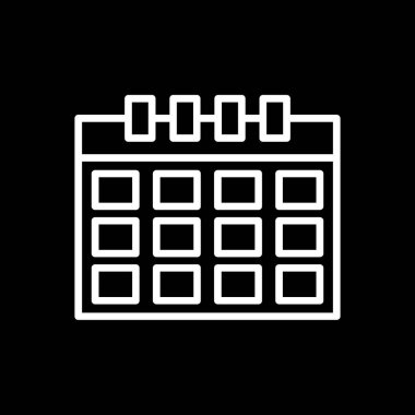 Takvim simgesi, vektör çizimi