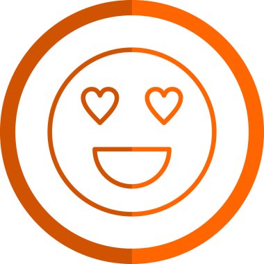 aşk emojisi simgesi, vektör illüstrasyonu