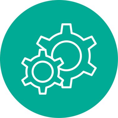 Gears'ı satırı vektör simgesi 
