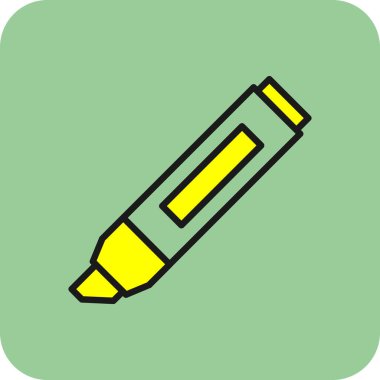 Vurgulama simgesi vektör illüstrasyonu