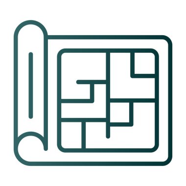 Şablon simgesi, vektör illüstrasyonu basit tasarım