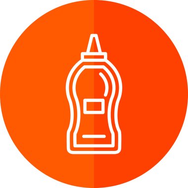 Hardal şişesinin vektör illüstrasyon simgesi 